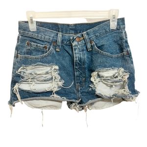 Wrangler jean booty shorts distressed boho size 29x30